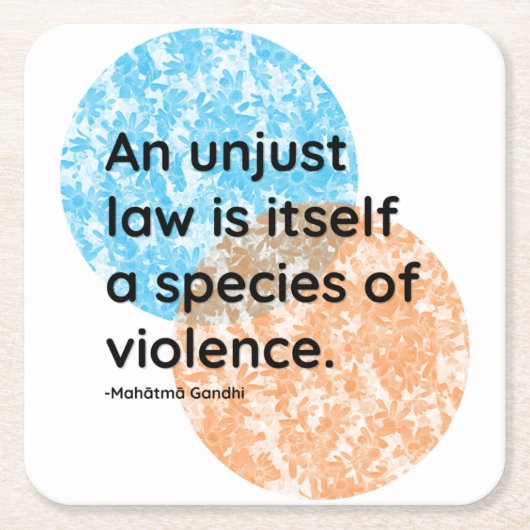 Mahatma Gandhi Law Quotes Kartonnen Onderzetters (Voorkant)