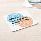 Mahatma Gandhi Love Live Quotes Kartonnen Onderzetters (Schuin)