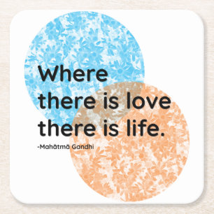 Mahatma Gandhi Love Live Quotes Kartonnen Onderzetters