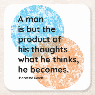 Mahatma Gandhi Man Quotes Kartonnen Onderzetters