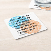 Mahatma Gandhi Man Quotes Kartonnen Onderzetters (Schuin)