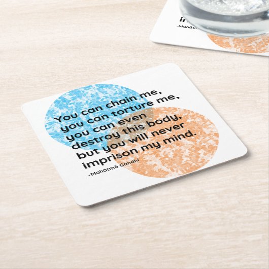 Mahatma Gandhi Mind Quotes Kartonnen Onderzetters (Schuin)