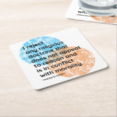 Mahatma Gandhi Morality and Religiuos Quotes Kartonnen Onderzetters (Schuin)