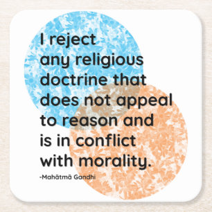 Mahatma Gandhi Morality and Religiuos Quotes Kartonnen Onderzetters