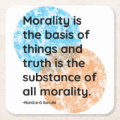 Mahatma Gandhi Morality Quotes Kartonnen Onderzetters (Voorkant)