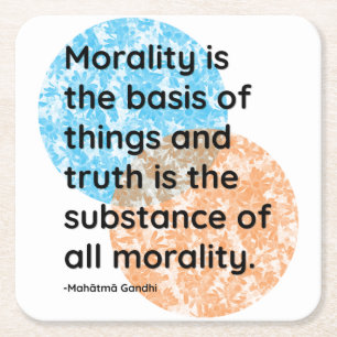 Mahatma Gandhi Morality Quotes Kartonnen Onderzetters