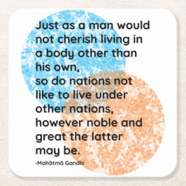 Mahatma Gandhi Nation Quotes Kartonnen Onderzetters
