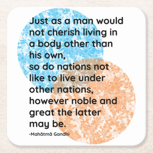Mahatma Gandhi Nation Quotes Kartonnen Onderzetters (Voorkant)