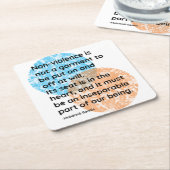 Mahatma Gandhi Niet-Geweld Citaten Kartonnen Onderzetters (Schuin)