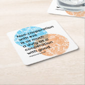 Mahatma Gandhi Non-Cooperation Quotes Kartonnen Onderzetters (Schuin)