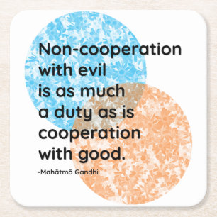 Mahatma Gandhi Non-Cooperation Quotes Kartonnen Onderzetters