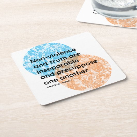 Mahatma Gandhi Non-Violence Truth Quotes Kartonnen Onderzetters (Schuin)
