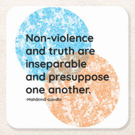 Mahatma Gandhi Non-Violence Truth Quotes Kartonnen Onderzetters