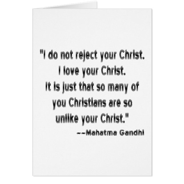Mahatma Gandhi over christenen (Voorkant)