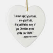 Mahatma Gandhi over christenen Keramisch Ornament (Rechts)