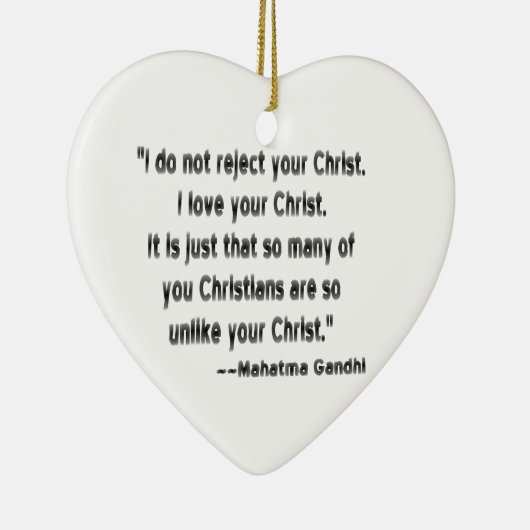 Mahatma Gandhi over christenen Keramisch Ornament (Rechts)