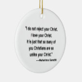 Mahatma Gandhi over christenen Keramisch Ornament (Rechts)