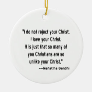 Mahatma Gandhi over christenen Keramisch Ornament