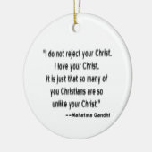 Mahatma Gandhi over christenen Keramisch Ornament (Links)