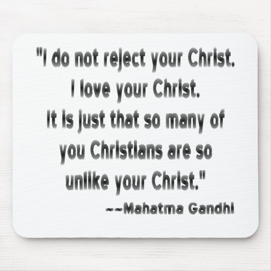 Mahatma Gandhi over christenen Muismat (Voorkant)