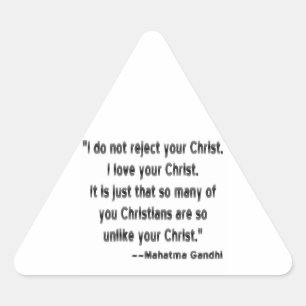 Mahatma Gandhi over christenen Sticker