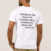 Mahatma Gandhi over christenen T-shirt (Achterkant)