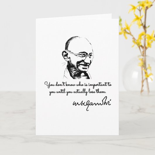 Mahatma Gandhi - overleving Kaart (Gele Bloem)