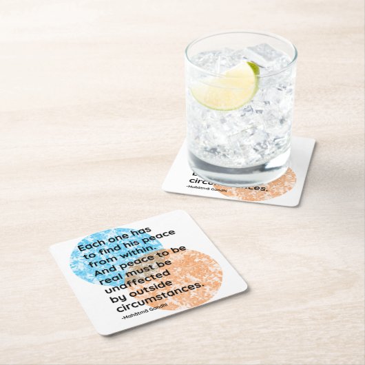 Mahatma Gandhi Peace Quotes Kartonnen Onderzetters (Insitu)