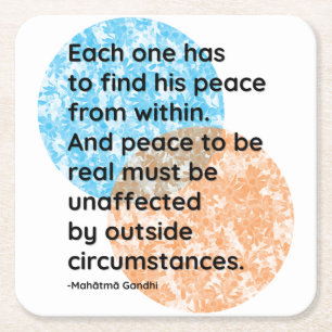 Mahatma Gandhi Peace Quotes Kartonnen Onderzetters
