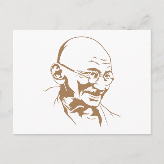 Mahatma Gandhi Portrait Briefkaart (Voorkant)