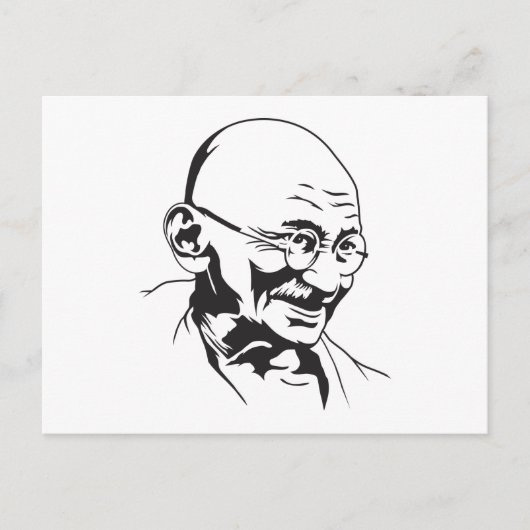 Mahatma Gandhi Portrait Briefkaart (Voorkant)