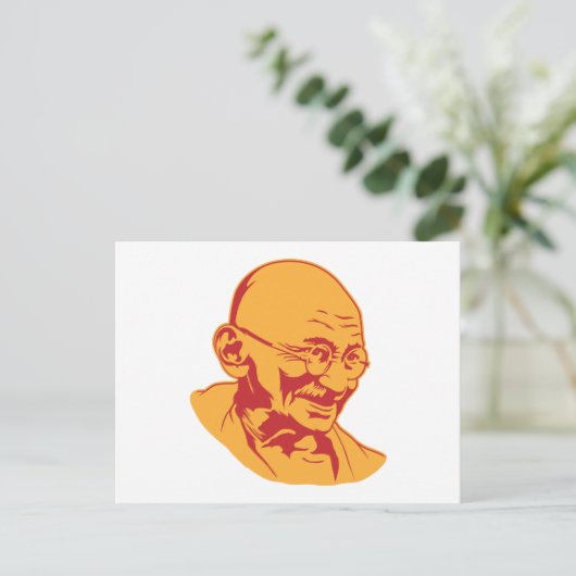 Mahatma Gandhi Portrait Briefkaart (Staand voorkant)