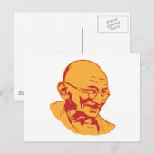 Mahatma Gandhi Portrait Briefkaart (Voorkant / Achterkant)