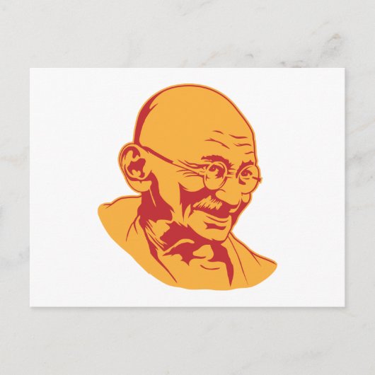 Mahatma Gandhi Portrait Briefkaart (Voorkant)