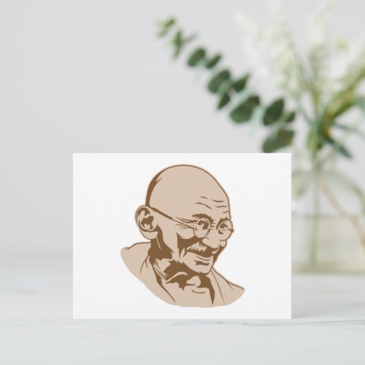 Mahatma Gandhi Portrait Briefkaart (Staand voorkant)