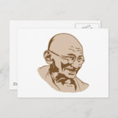 Mahatma Gandhi Portrait Briefkaart (Voorkant / Achterkant)