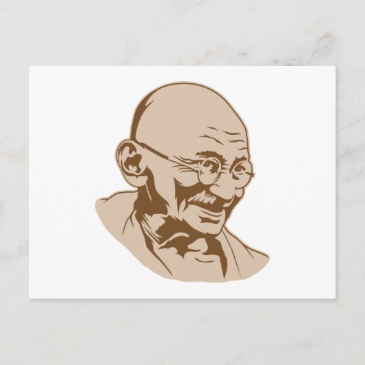 Mahatma Gandhi Portrait Briefkaart (Voorkant)