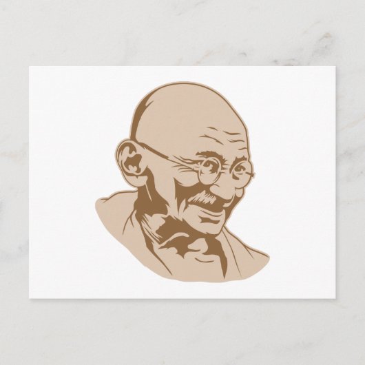 Mahatma Gandhi Portrait Briefkaart (Voorkant)