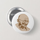 Mahatma Gandhi Portrait Button (Voorkant /achterkant)