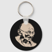 Mahatma Gandhi Portrait Sleutelhanger (Voorkant)