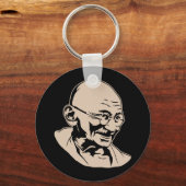 Mahatma Gandhi Portrait Sleutelhanger (Voorkant)