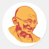 Mahatma Gandhi Portrait Sticker (Voorkant)