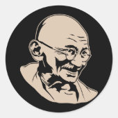 Mahatma Gandhi Portrait Sticker (Voorkant)
