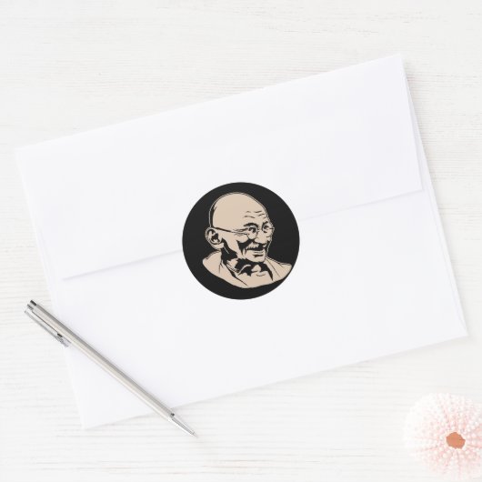 Mahatma Gandhi Portrait Sticker (Envelop)