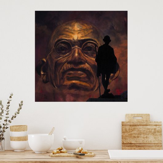 Mahatma Gandhi Poster (Keuken)