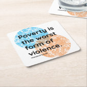 Mahatma Gandhi Poverty Violence Quotes Kartonnen Onderzetters (Schuin)