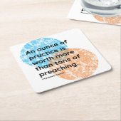 Mahatma Gandhi Practice Quotes Kartonnen Onderzetters (Schuin)