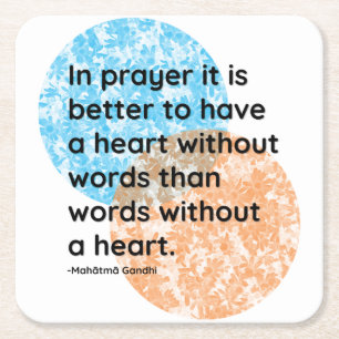 Mahatma Gandhi Prayer Heart Quotes Kartonnen Onderzetters