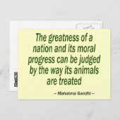 Mahatma Gandhi Quote Briefkaart (Voorkant / Achterkant)