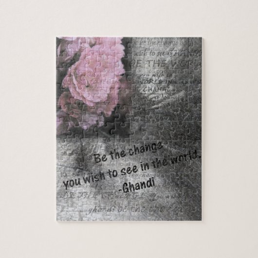 Mahatma Gandhi Quote Gift Legpuzzel (Verticaal)